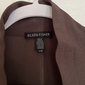 Eileen Fisher Stretch Jacket pockets mushroom LG